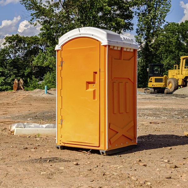 can i customize the exterior of the porta potties with my event logo or branding in Raymondville